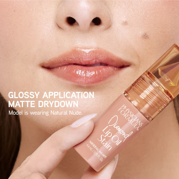Mineral Wear® Diamond Lip Oil Stain- Natural Nude - Image 5