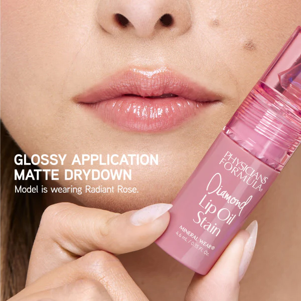 Mineral Wear® Diamond Lip Oil Stain- Radiant Rose - Image 6